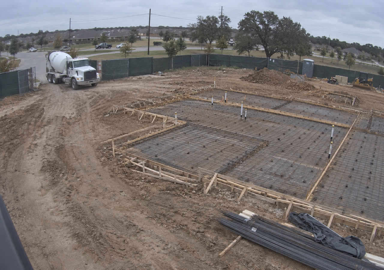 Site camera: concrete truck at the gate